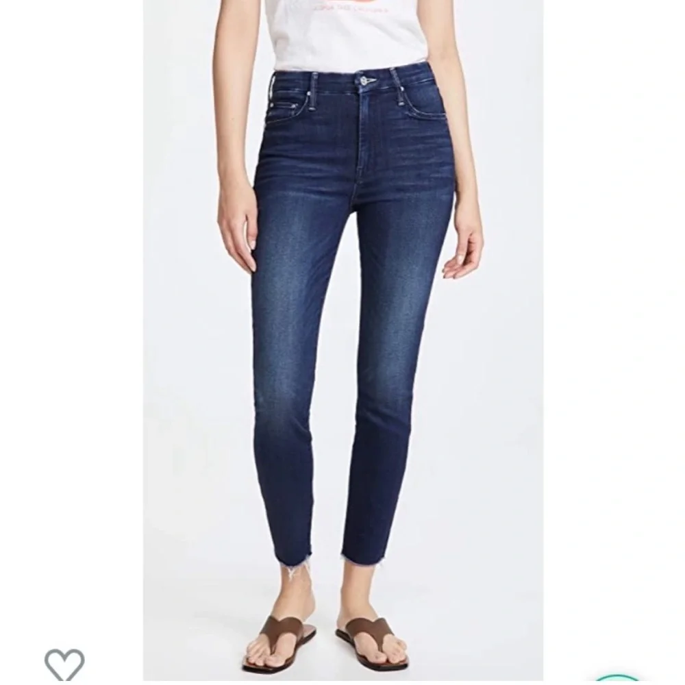 Mother High Waisted Looker Fray Hem Skinny - Size 24 - Picture 2 of 15